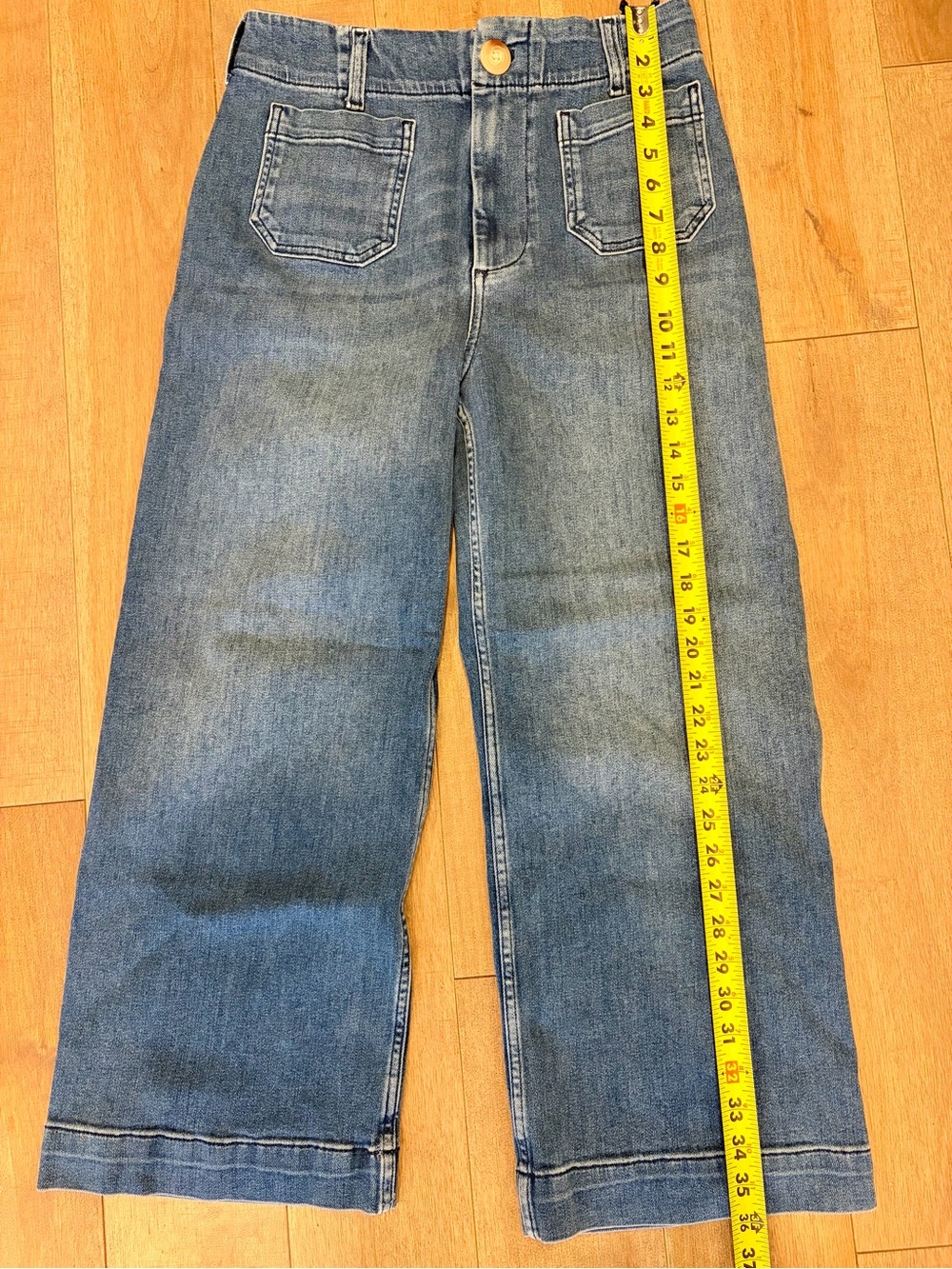 Anthropologie Colette high rise cropped relaxed wide-leg denim jeans - Picture 2 of 7